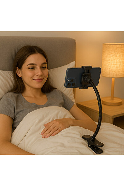 REDz Accessories Εύκαμπτη βάση τηλεφώνου X-Start ZJ022, μεταλλικός βραχίονας, σφιγκτήρας, 360, μαύρη