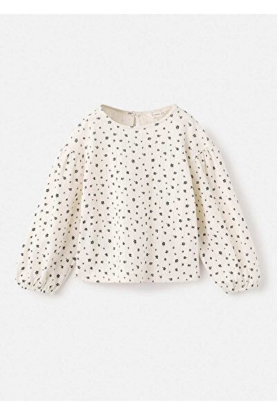 MANGO Baby Ribana çiçek desenli tişört