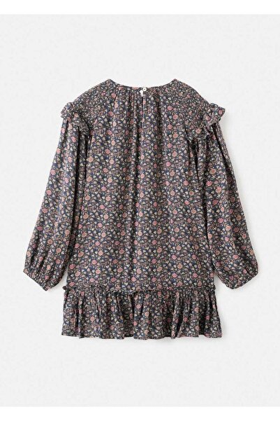 MANGO Kids Volanlı desenli elbise