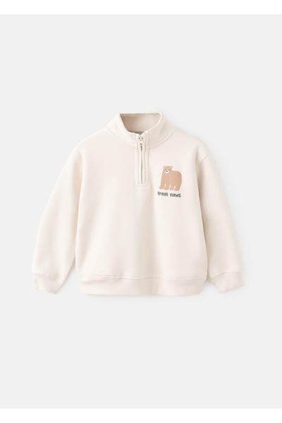 MANGO Baby Ayı desenli sweatshirt
