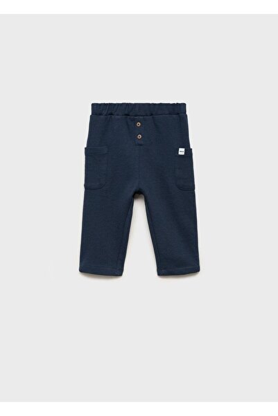 MANGO Baby Düz kesimli düğmeli pantolon