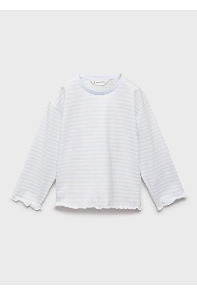 MANGO Baby Pamuklu çizgili tişört