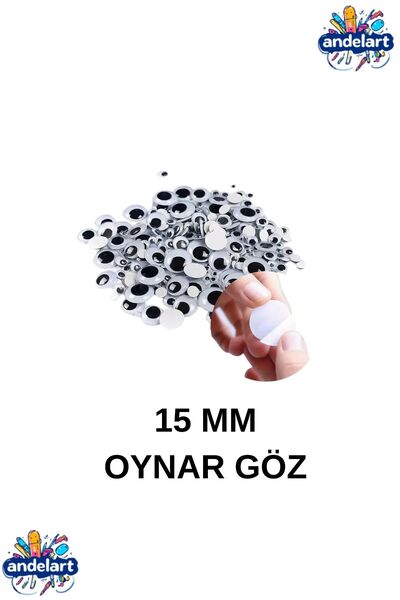 andelart Oynar Göz Siyah 15 mm 1 Paket