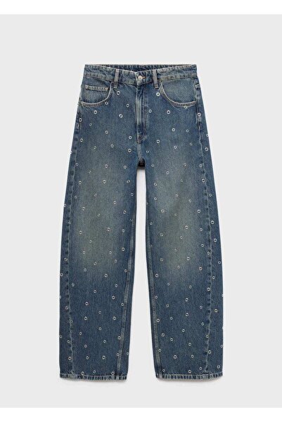 MANGO Woman Delikli balon jean