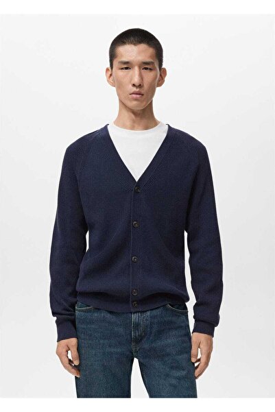 MANGO Man Ribana triko düğmeli hırka