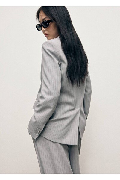 MANGO Woman Diplomatik çizgili blazer ceket