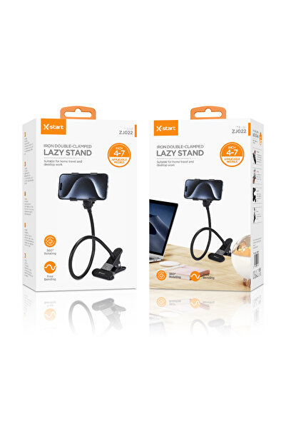 REDz Accessories Εύκαμπτη βάση τηλεφώνου X-Start ZJ022, μεταλλικός βραχίονας, σφιγκτήρας, 360, μαύρη