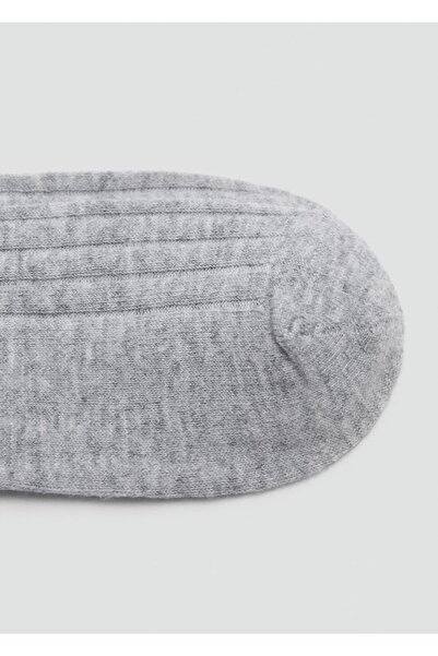 MANGO Woman Yün karışımlı fitilli çoraplar