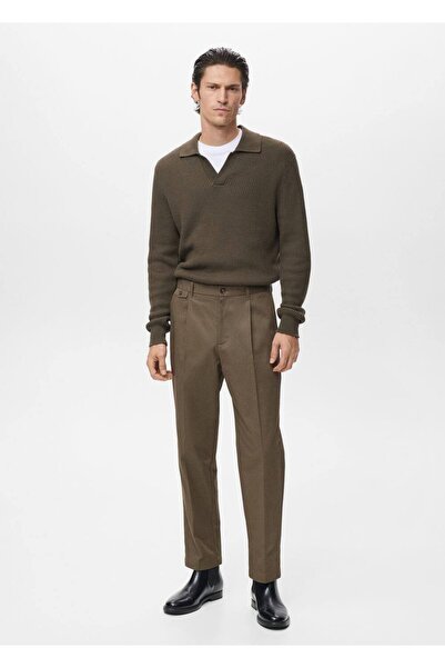 MANGO Man Regular kesim pensli pamuklu pantolon