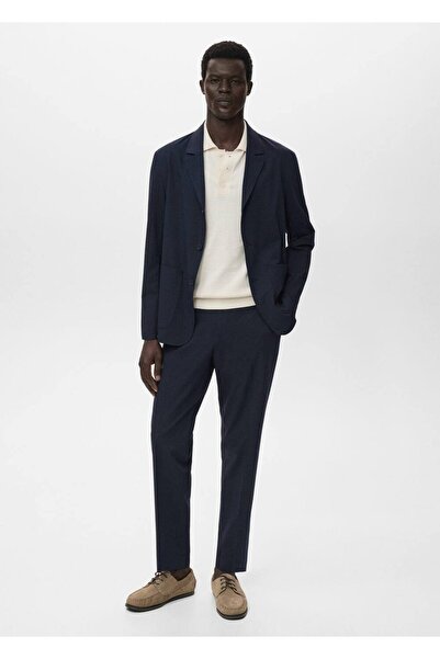 MANGO Man Dar kesim kumaş pantolon