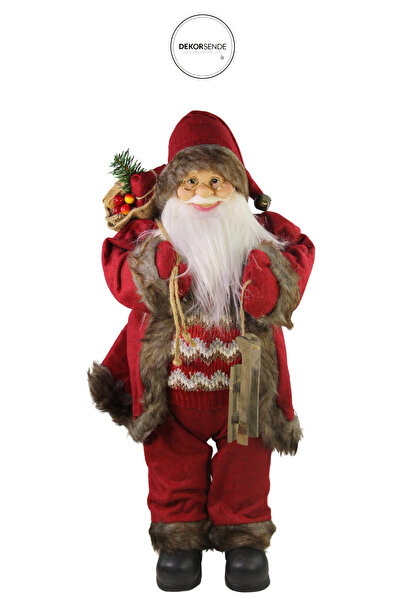 Dekorsende Kazaklı Keçe Noel Baba Kırmızı 60 cm