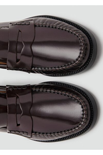 MANGO Woman Büzgülü deri mokasen