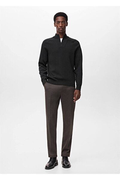 MANGO Man Fermuarlı yaka hava geçirgen kazak