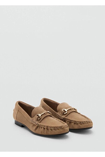 MANGO Woman Süet tokalı mokasen