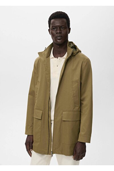 MANGO Man Su geçirmez kapüşonlu parka