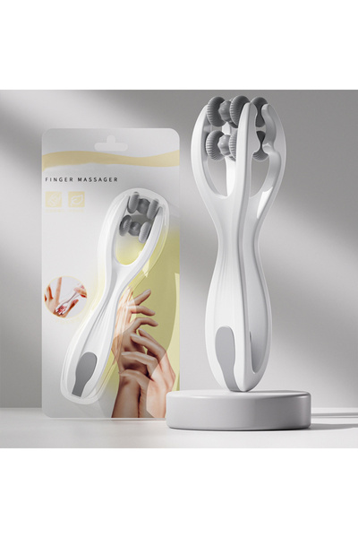 Choice3 جهاز تدليك الأصابع باللون الرمادي بتصميم أسطوانة مزدوجة الصف سهل الاس...