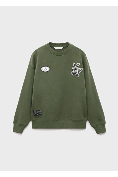 MANGO Kids İşlemeli desenli sweatshirt