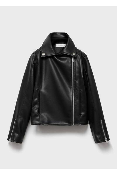 MANGO Kids Bikerjacke aus Kunstleder