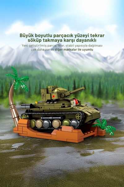Sembo Block Type 97 Chi-Ha Battle Tank Building Block Set 243 Pieces