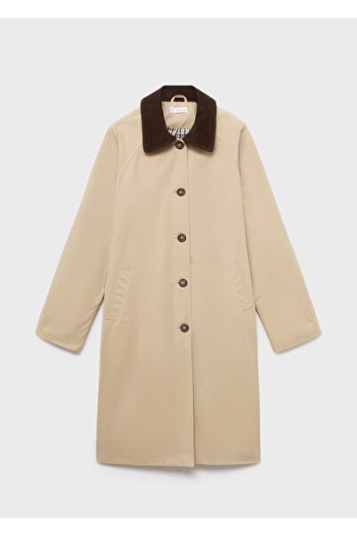 Mango Teen Kontrast yaka trençkot