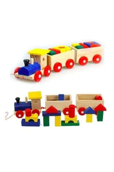 Generic Wooden Train Learning Vehicles Blocks