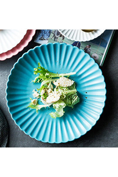 sharpdo 8-inch Chrysanthemum Round Flat Plate