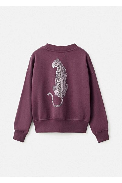 MANGO Kids Desenli pamuklu sweatshirt