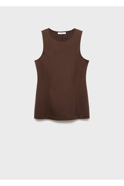MANGO Woman Dikiş detaylı kolsuz top