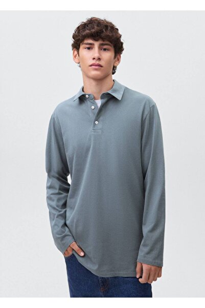 Mango Teen Pamuklu basic polo tişört