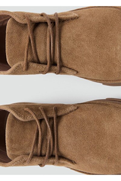 MANGO Kids Bağcıklı deri ayakkabı