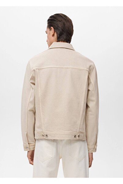 MANGO Man Kürk yakalı denim mont