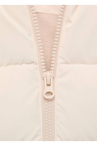 MANGO Baby Kapüşonlu uzun kapitone anorak