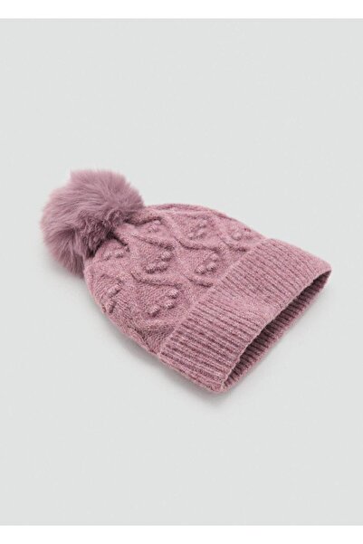 MANGO Baby Ponponlu dokulu şapka