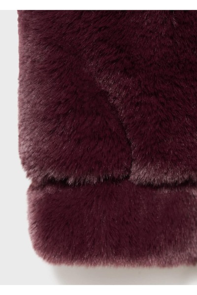 MANGO Kids Kürklü kapüşonlu palto