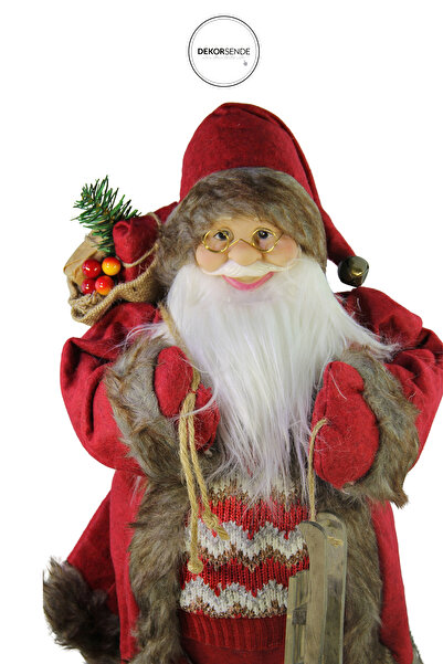 Dekorsende Kazaklı Keçe Noel Baba Kırmızı 60 cm