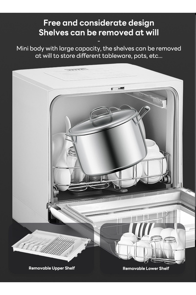 sharpdo Household Small Installation-Free Automatic Dishwasher with High Temperature Disinfection