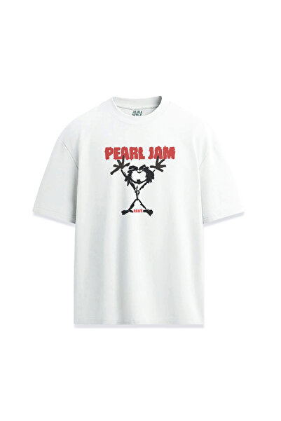 Darkia تي شيرت مريح مطبوع بتصميم فرقة Pearl Jam Music Band للجنسين