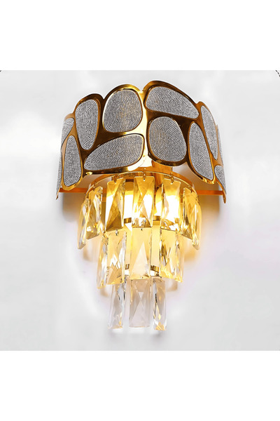Generic Modern Crystal Gold Wall Light 2*E 27