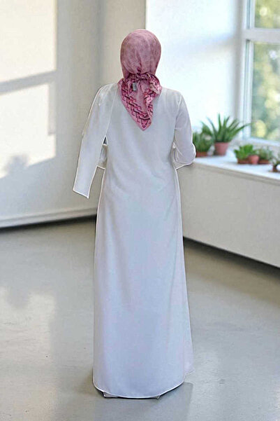 Bym Fashion One Shoulder Gold Buckle Detailed Tunic Trousers Suit 8698 Ecru