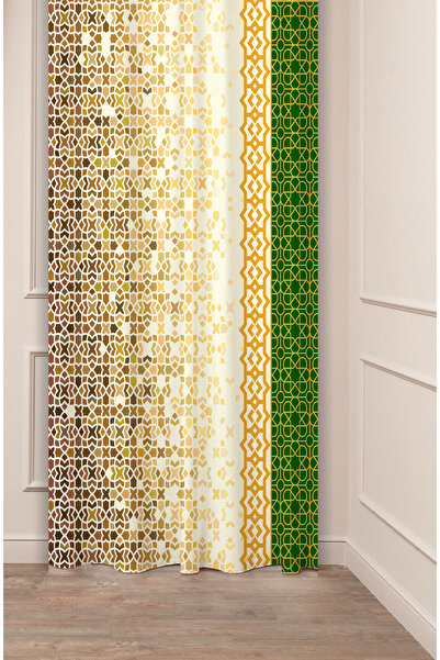 GREENDECOR Authentic, Anatolian, Ethnic Patterned Special Design Digital Printed (Single Wing) Modern Stylish Background Curtain