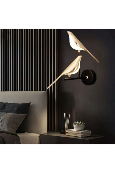 Vooltex ابليك جداري مصباح حائط LED على شكل طائر ذهبي من فولتكس