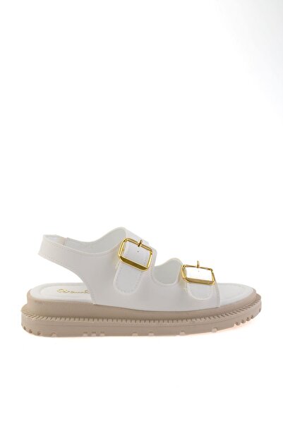 Bambi Beyaz Kadın Sandalet K05875100209