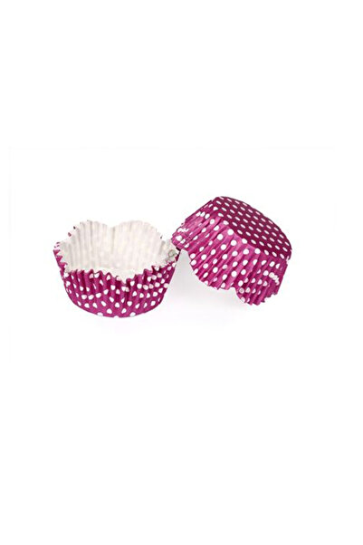 Eminonutoptanci Cake Mold Pet Capsule 65*38 mm Paper Cupcake Paper (100 Pieces) Polka Dot Purple