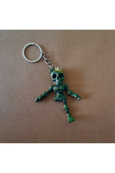 Hediyem Senin İçin Kral Taçlı Hareketli İskelet Anahtarlık – Renkli, Eklemler...