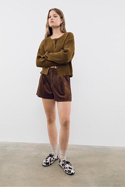 Stradivarius Button-up knit cardigan