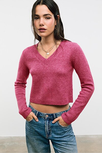 Stradivarius Soft-touch cropped knit sweater