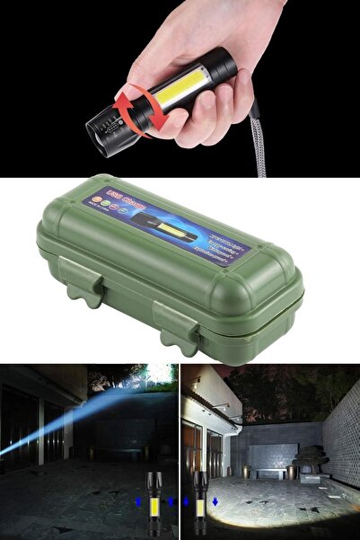 Buffer ® Kutulu Mini El Feneri – Taşınabilir LED Kamp ve Acil Durum El Lambas...