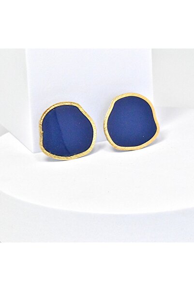 NARRU Handmade earrings, navy blue and gold Arya 29