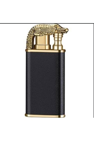 deycollect Timsah Figürlü Çift Başlıklı Pürmüzlü Lüks Çakmak