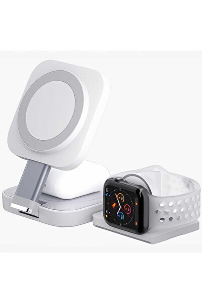 Elindor Încărcător wireless portabil MagSafe 3 în 1, încărcător rapid Qi de 1...